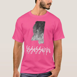 Mississippi MS Map Grunge Grafische Staat T-shirt