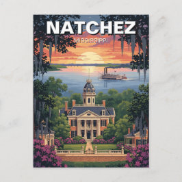 Mississippi Natchez Travel Briefkaart