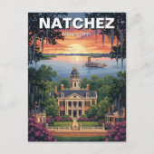 Mississippi Natchez Travel Briefkaart (Voorkant)