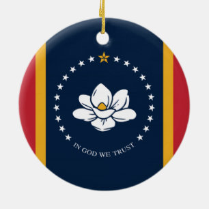mississippi nieuwe vlag vs verenigde staten americ keramisch ornament