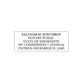 Mississippi Notary Public  Zelfinktende Stempel (Design)