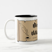 Mississippi Notional Public Scroll Feather Quill Tweekleurige Koffiemok (Links)