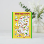 Mississippi Oude Kaart Ansichtkaart (Staand voorkant)