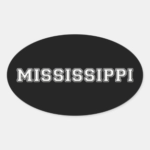 Mississippi Ovale Sticker