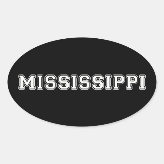 Mississippi Ovale Sticker (Voorkant)