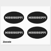 Mississippi Ovale Sticker (Vel)