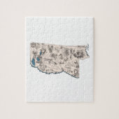 Mississippi Overzicht  kaart van Afbeelding Legpuzzel (Verticaal)