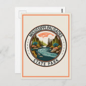 Mississippi Palisades State Park Illinois Badge Briefkaart (Voorkant / Achterkant)