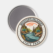 Mississippi Palisades State Park Illinois Badge Magneet (Voorkant / Achterkant)