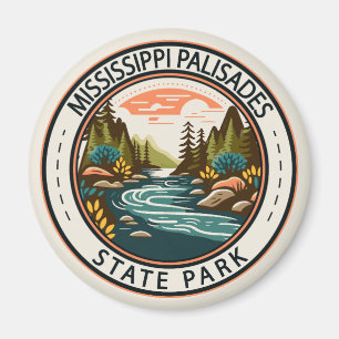 Mississippi Palisades State Park Illinois Badge Magneet