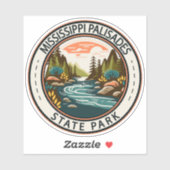 Mississippi Palisades State Park Illinois Badge Sticker (Vel)