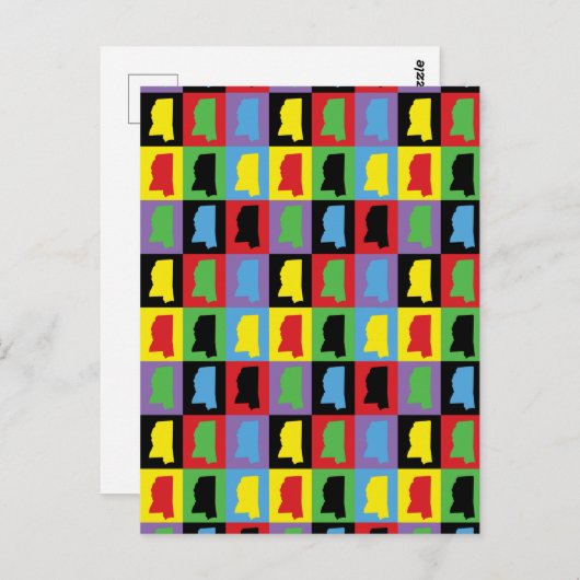 Mississippi Pattern Pop Art Briefkaart (Voorkant / Achterkant)