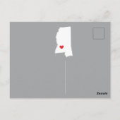 MISSISSIPPI-postkaart MISSISSIPPI-staat verplaatse Briefkaart (Achterkant)