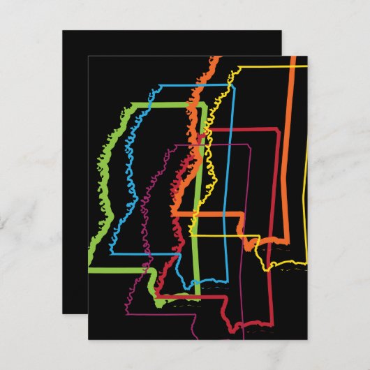 mississippi pride blur kaart (Voorkant / Achterkant)