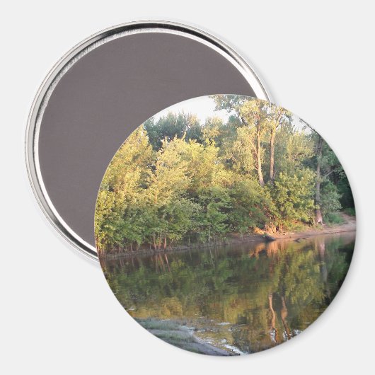 Mississippi Reflection Photo Magnet (Voorkant / Achterkant)