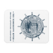 Mississippi Reizen. Adventure. Ontdekking Magneet (Horizontaal)