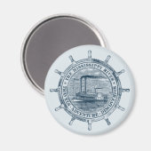 Mississippi Reizen. Adventure. Ontdekking Magneet (Voorkant / Achterkant)