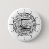Mississippi Reizen. Adventure. Ontdekking Ronde Button 5,7 Cm (Voorkant)