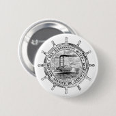 Mississippi Reizen. Adventure. Ontdekking Ronde Button 5,7 Cm (Voorkant /achterkant)