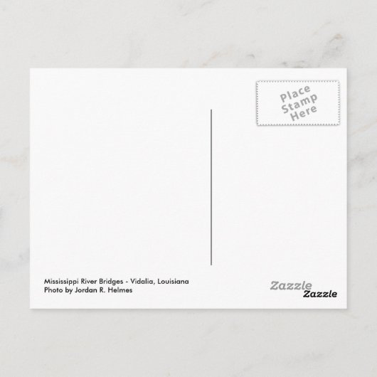 Mississippi River Bridges Briefkaart (Achterkant)