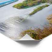 Mississippi River en Wooded Bluffs Foto Afdruk (Hoek)