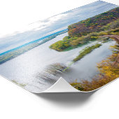 Mississippi River en Wooded Bluffs Foto Afdruk (Hoek)