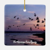 Mississippi River Flyway: Vliegbaan dromen Keramisch Ornament (Achterkant)