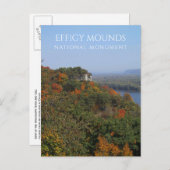Mississippi River, Herfst Foliage, Effigy Mounds,  Briefkaart (Voorkant / Achterkant)