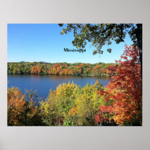 Mississippi River, herfst, Poster