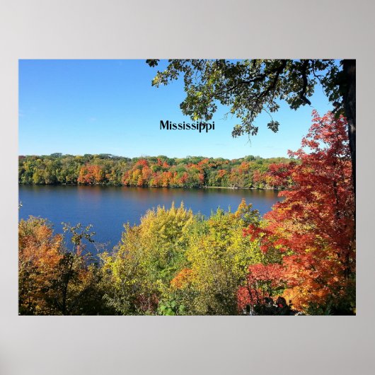 Mississippi River, herfst, Poster (Voorkant)