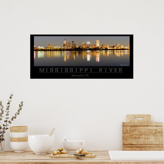 Mississippi River - Memphis TN Poster (Keuken)