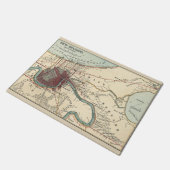 Mississippi River, New Orleans Kaart, Deurmat (Schuin)