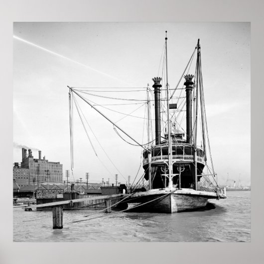 Mississippi River Packet 1905 Poster (Voorkant)
