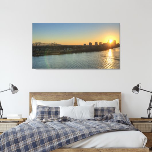 Mississippi River Sunset Canvas (Insitu (Slaapkamer))