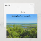 Mississippi River Uitzicht van Wyalusing State Par Briefkaart (Voorkant / Achterkant)