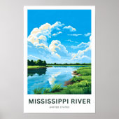 Mississippi River Verenigde Staten Reizen Print (Voorkant)