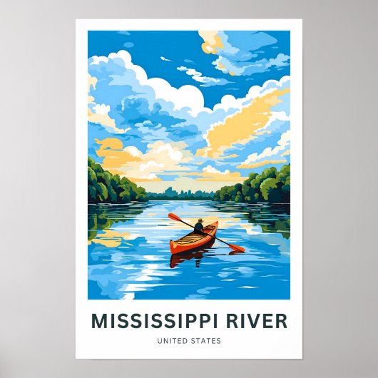 Mississippi River Verenigde Staten Reizen Print (Voorkant)