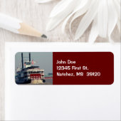  Mississippi Riverboat Retouradres Label (Insitu)