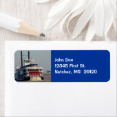 Mississippi Riverboat Retouradres Label (Insitu)