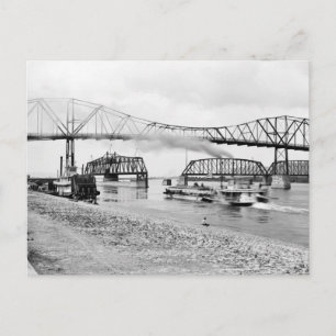 Mississippi, rivier de Winona, 1880 Briefkaart