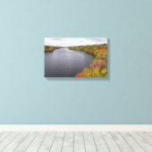 mississippi rivier en beboste banken in minneapoli canvas afdruk (Insitu (Houten vloer))