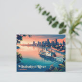 Mississippi rivier VS Briefkaart (Staand voorkant)