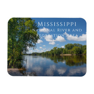 Mississippi Rivier Zonnige Dag, ten noorden van Mi Magneet
