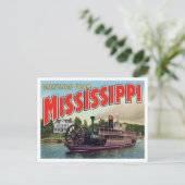 Mississippi Rivierboot Groeten Briefkaart (Staand voorkant)