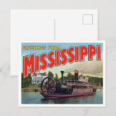 Mississippi Rivierboot Groeten Briefkaart (Voorkant / Achterkant)
