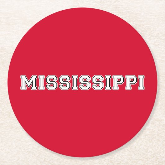 Mississippi Ronde Kartonnen Onderzetter (Voorkant)