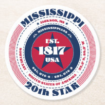 Mississippi rood wit blauw typografie