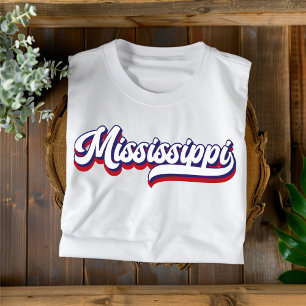 Mississippi Rood Wit en Blauw  T-shirt
