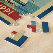 Mississippi Sailboot Vintage Travel Legpuzzel (Zijkant)