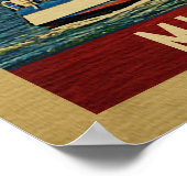 Mississippi Sailboot Vintage Travel Poster (Hoek)